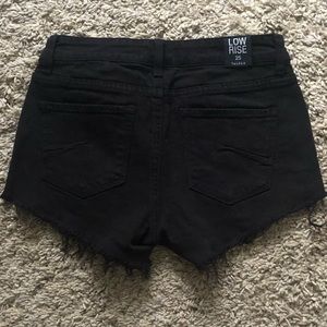 Talula black denim shorts.